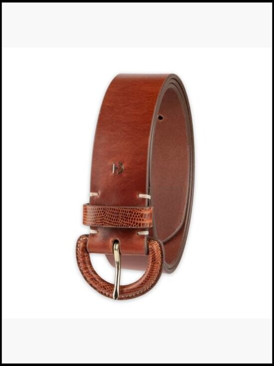 Genuine Leather Double Loop Dress Belt for Jeans & Trousers main image 4